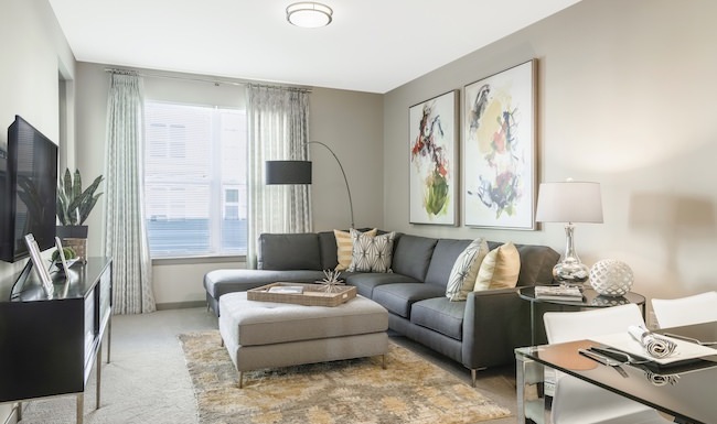 Spacious studio, one, two, and three bedroom apartments with modern finishes and open-concept layouts.
